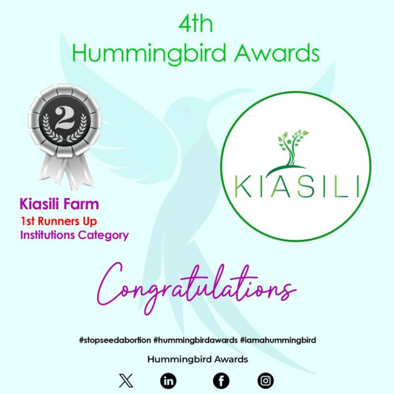 Kiasili’s Journey:Honoring Environmental Impact with Hummingbird & Kayana Awards